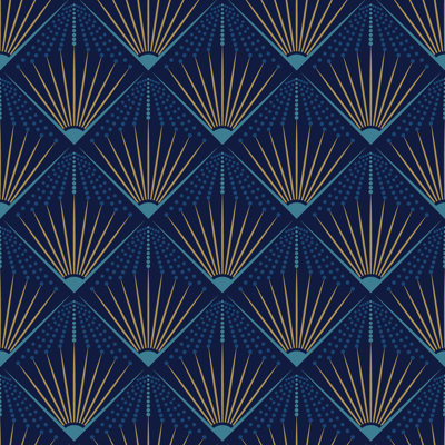 Dark Blue Design Wallpaper