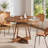 Round Dining Table for 4, 39.4" Farmhouse Style Dining Table with Wooden Reinforced Base, Suitable for Kitchen, Living Room, Walnut
