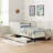 Modern Velvet Sofa Bed with 2 Storage Drawers-229307570-229307571