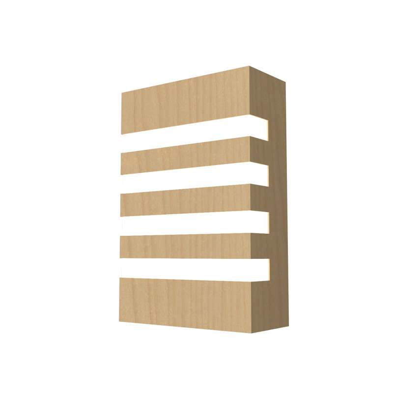 Maple Wood LED Wall Sconce with Imbuia Finish