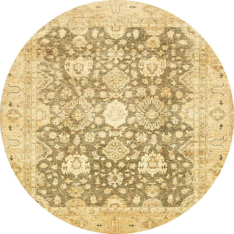 Tapis abstrait moderne 464, Rond 7 pi