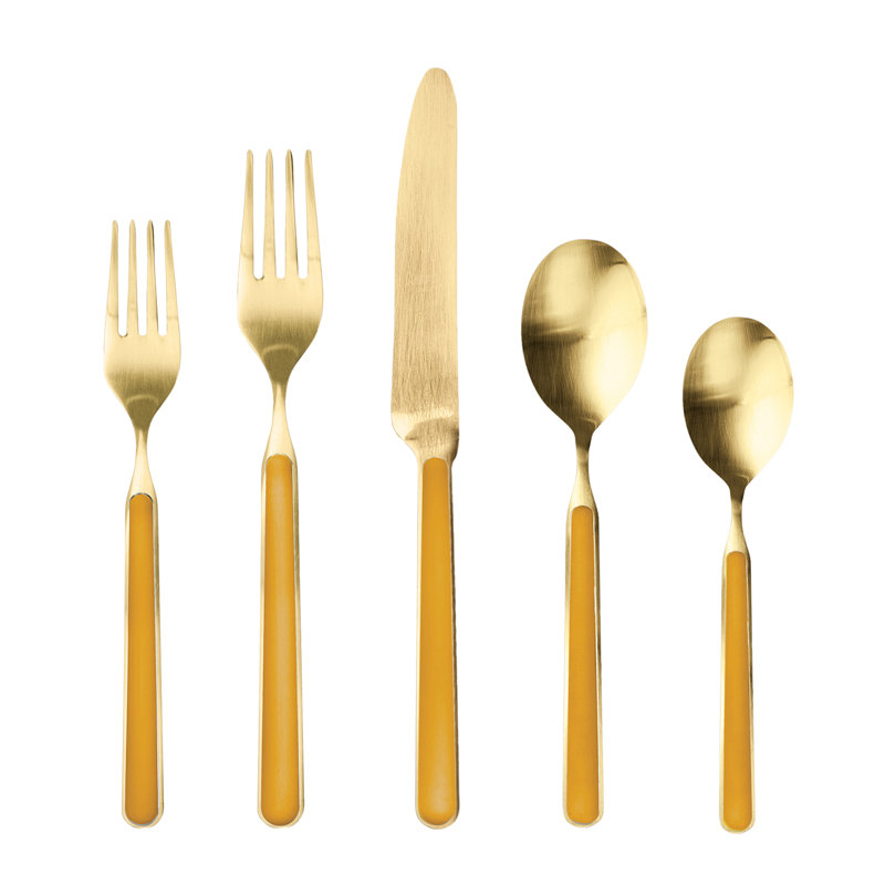 Ensemble de couverts Fantasia Ice Gold - Service pour 4, Moutarde
