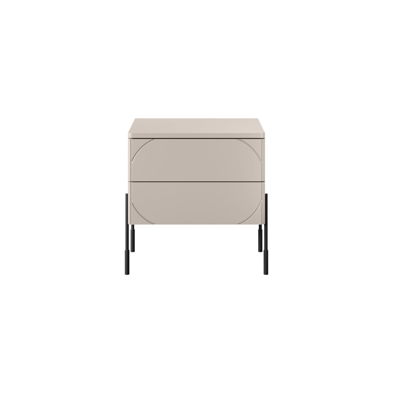 Mekka 49cm W Bedside Table, Cashmere