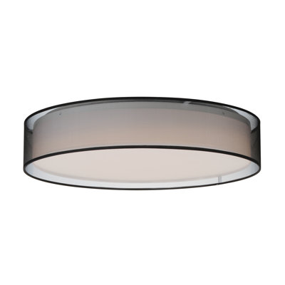 Genovia Single Light Fabric LED Flush Mount