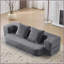 Canapé modulaire transformable en chenille Ebern Designs - Lit pliant gris clair pour petits espaces Bureaux à domicile
