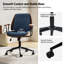 Luis 62.8cm W Modern Polyester Swivel Office Chair-851546065
