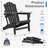 Foldable HDPE Outdoor Adirondack Chair With Cup Holder-29040194-21656037