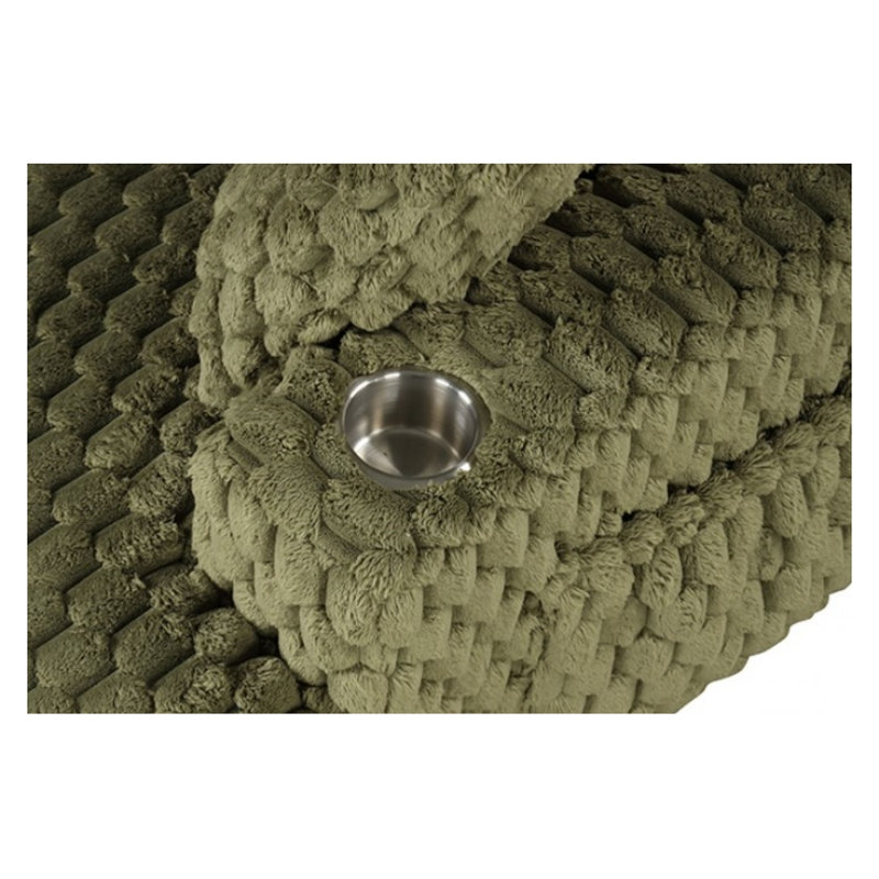 Chaise longue à 2 accoudoirs Crane, Vert olive