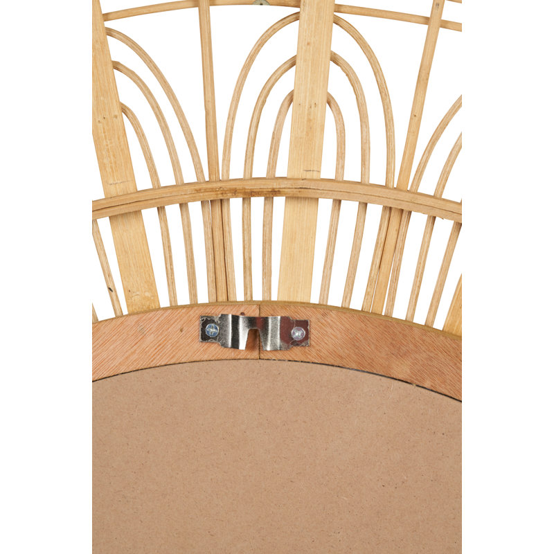 Bamboo / Rattan Round Wall Mirror, Natural