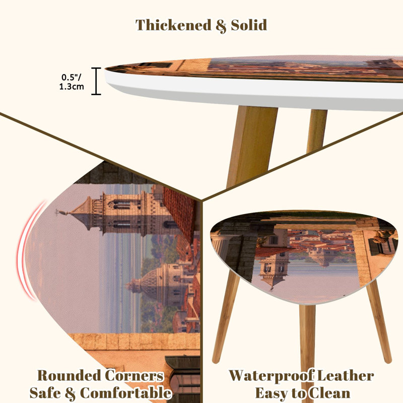 Ensemble de 2 tables basses gigognes Triangle