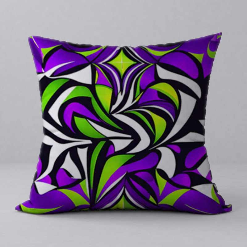 Abstract Reversible Throw Pillow