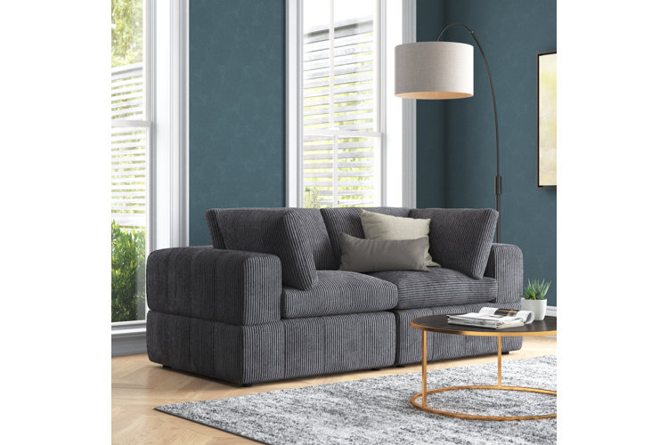 Aronas 79'' Corduroy Loveseat