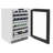 ZLINE 24 in. Touchstone Dual Zone 44 Bottle Wine Cooler With Panel Ready Glass Door