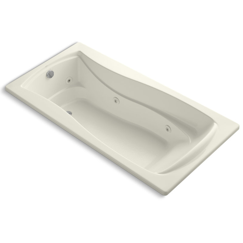 Mariposa 72" x 36" Whirpool Bathtub, Biscuit