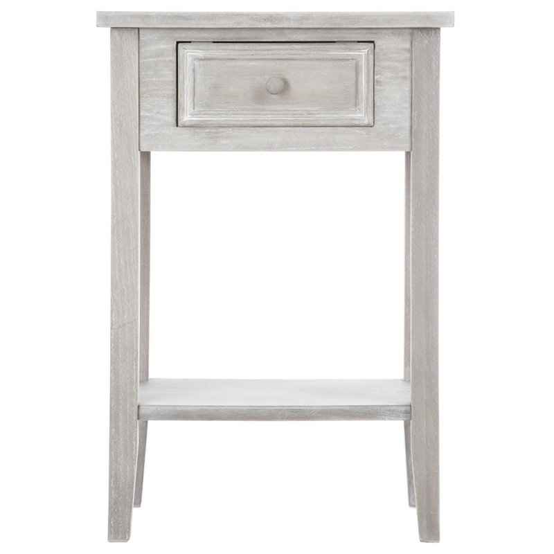 Mireya 45cm W Manufactured Wood Bedside Table, Light Grey