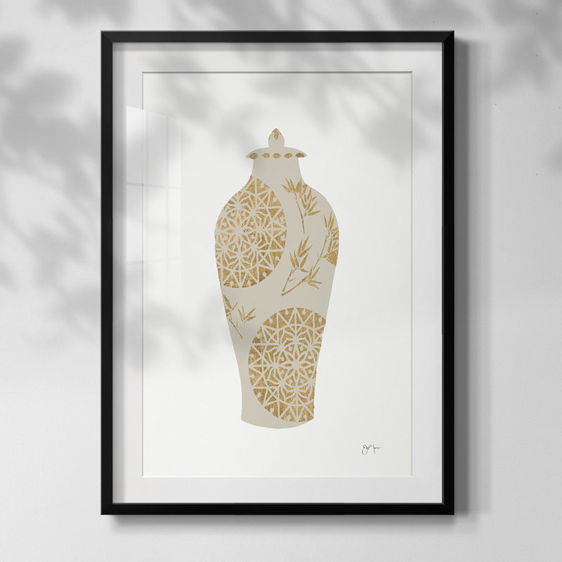 Neutre urne II, reproduction encadrée, Papier avec cadre noir, Blanc, H 20 po x l 16 po