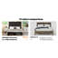 Structure de lit plateforme en bois, grand rangement sous le lit-129943313-129943315
