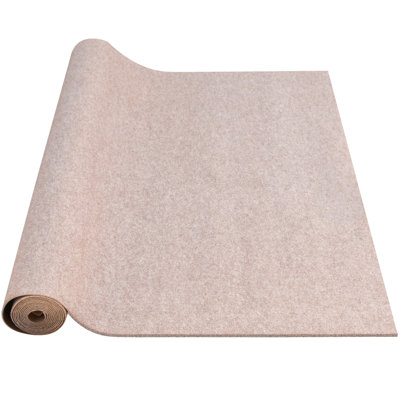 Tapis intérieur / extérieur à poils longs brun clair