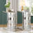 3-drawer Mirrored End Table Set, No Assembly, Modern Narrow Sofa Side Table, Wood Nightstand Bedside Table