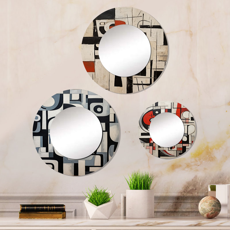 Ensemble de 3 miroirs en aluminium Deltana