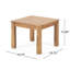 Table d'appoint en bois à lattes élégantes, style minimaliste, 49 x 49 x 39 cm, marron, assemblage requis (plateau inclus), dimensions : 49 x 38 cm (L x P x H).