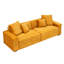 4 sièges en velours côtelé orange de 101,91 po avec 4 coussins décoratifs, intérieur doux pour le confort de la maison, 101,91 pouces, 4 sièges confortables en mousse dense