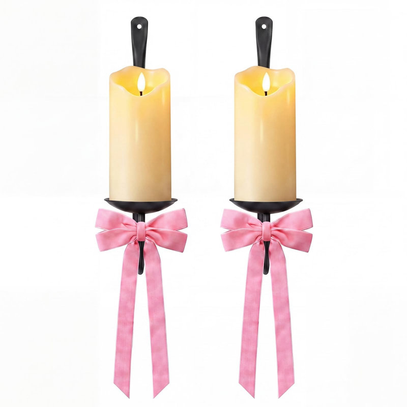 Metal Wall Sconce, Pink
