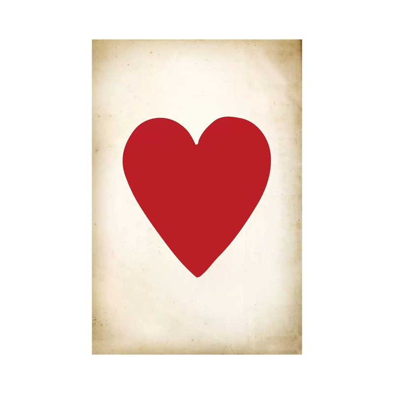 Card III: Heart by PatentPrintStore - Wrapped Canvas Painting, 152.5 cm H x 101.5 cm W
