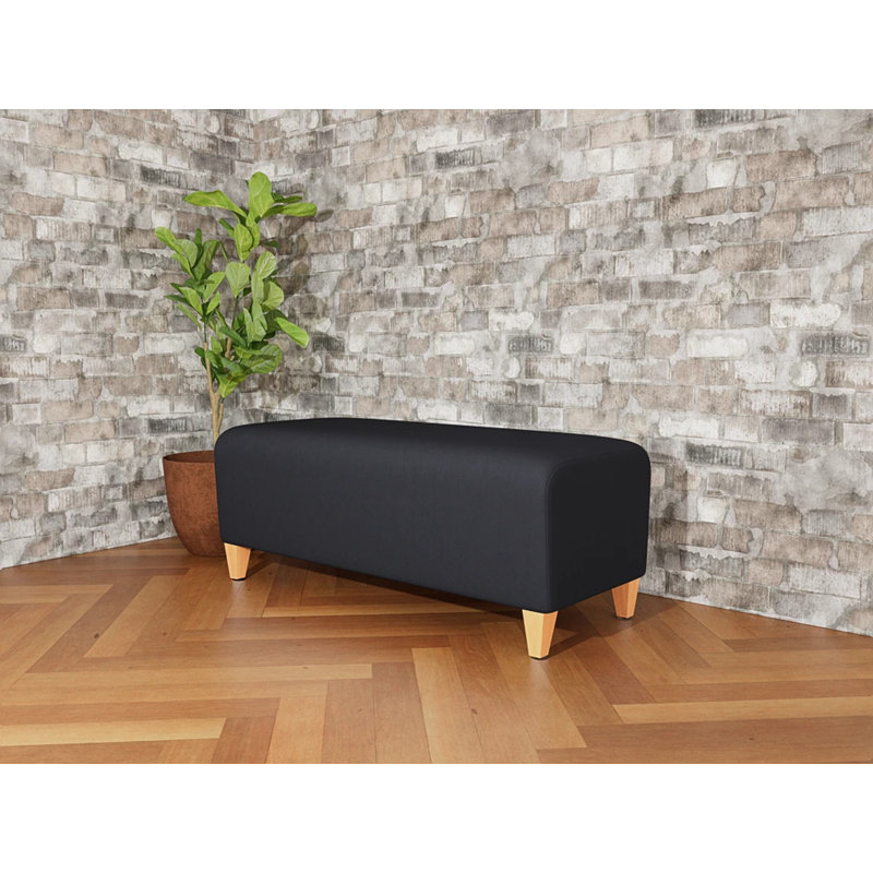 Banc de réception Ravenna, Noir Patriot Plus, Bois naturel
