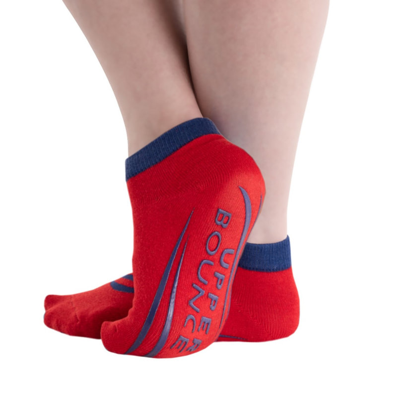 Chaussettes de trampoline antidérapantes pour enfants Machrus, Rouge