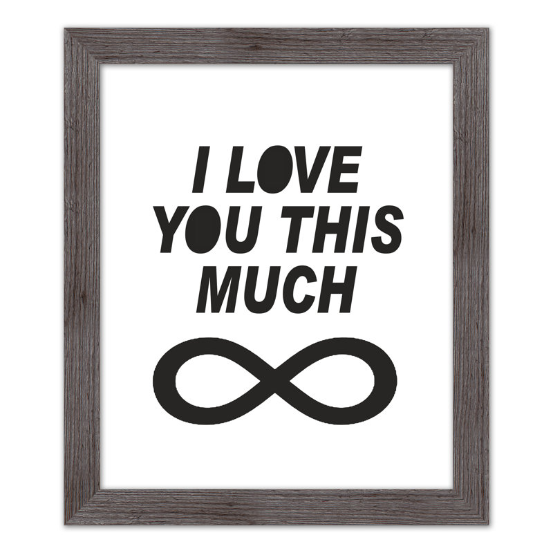 «Love this beaucoup mains», art encadré, H 24 po x l 20 po x P 0,75 po, Cadre gris