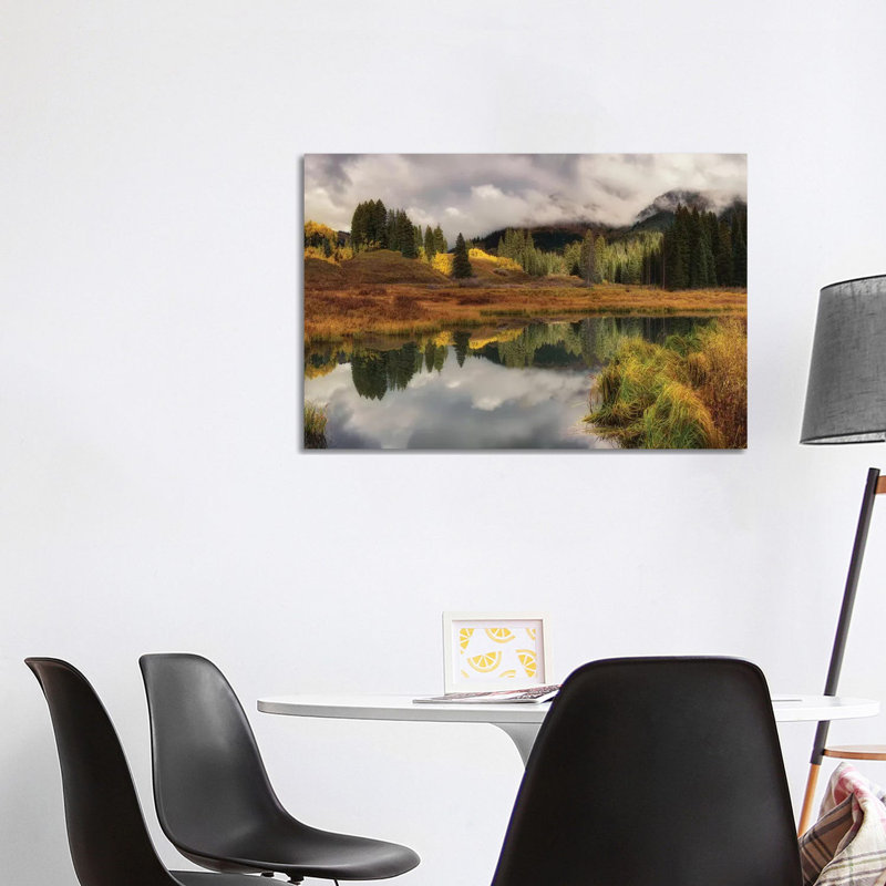 Transition of the Seasons in Rocky Mountain 1 Piece Wrapped Canvas Painting, 101.6 cm H x 66.04 cm W x 1.91 cm D