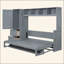 Lit escamotable Murphy avec placard et tiroirs-1110131403