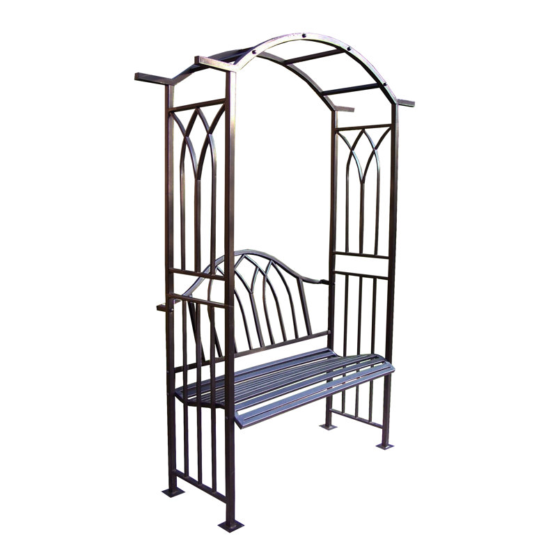 Tonnelle en acier avec banc l 53,5 po x P 20,25 po