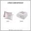 Ensemble de 3 mini-édredons en fausse fourrure à poils longs rose / blanc-130427462