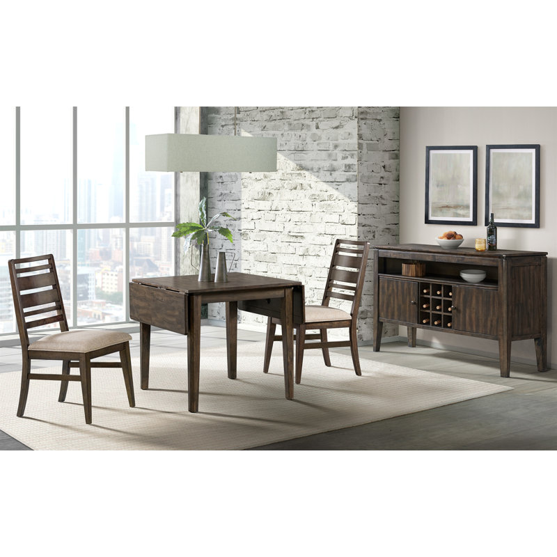 Rabea Counter Height Drop Leaf Mango Solid Wood Dining Table