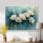 «Winter Blue Watercolor Peony Elegance III», reproduction d'art sur toile encadrée-67700890-178314974