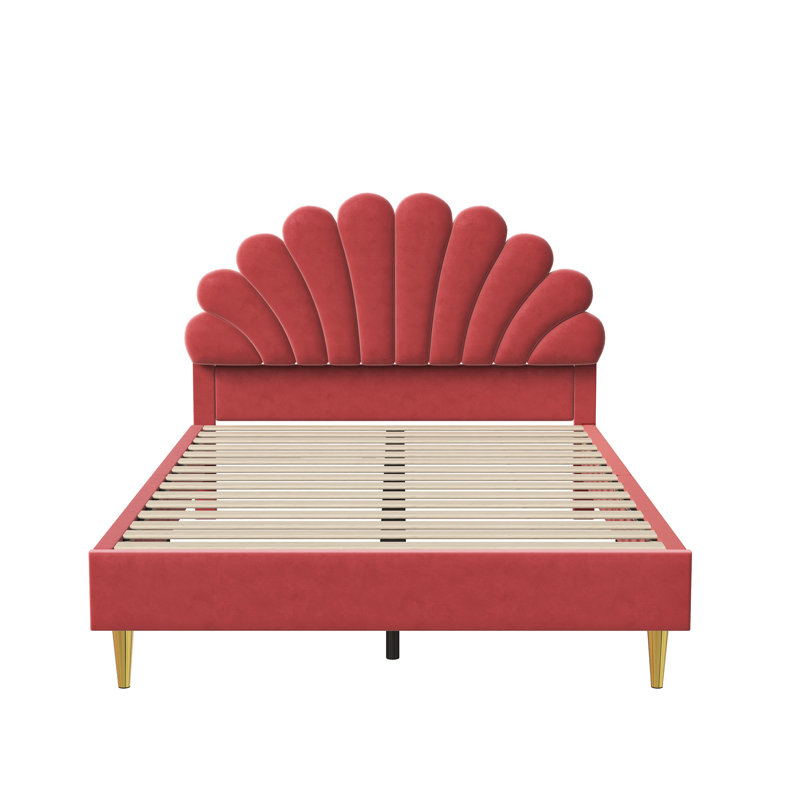 Upholstered Bed, Red