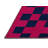 Machine Washable Checkered Red Area Rug