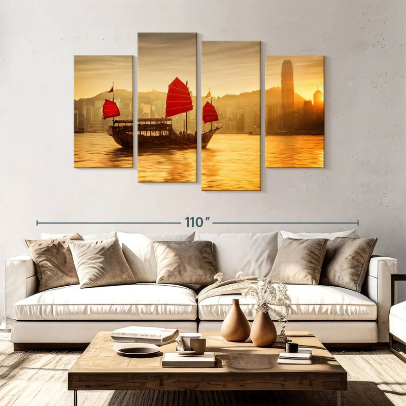 Jonque Mehar Victoria Harbour, H 54 po x l 84 po