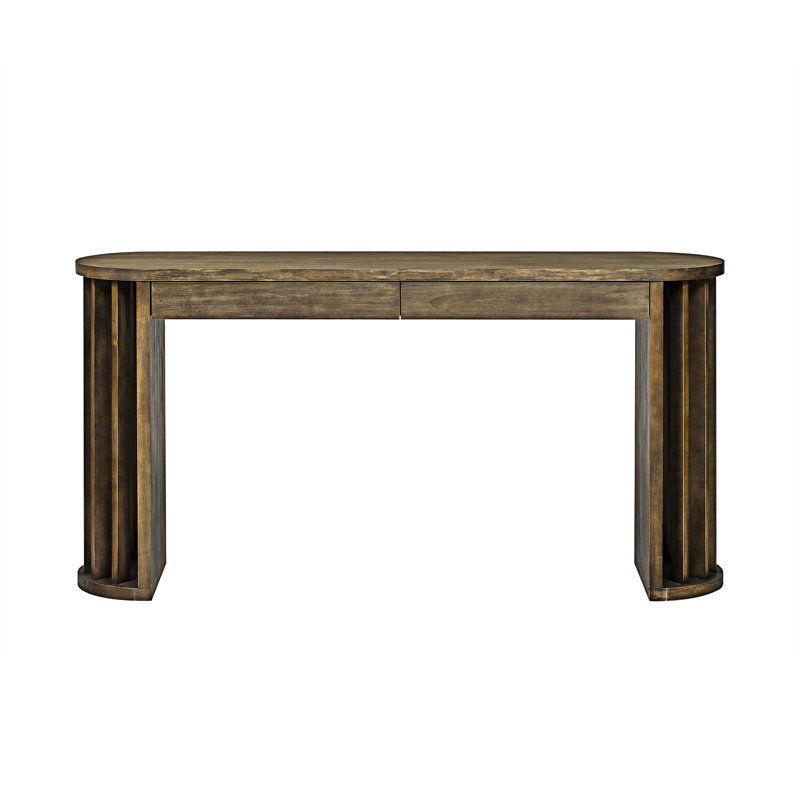 Longue table console, Naturel