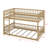 Space-Saving Queen Over Queen Bunk Bed With Ladder & Guardrails-1127610139