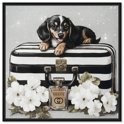 Doxxie Luggage Flowers Canvas Fashion Art Prints by Art Remedy