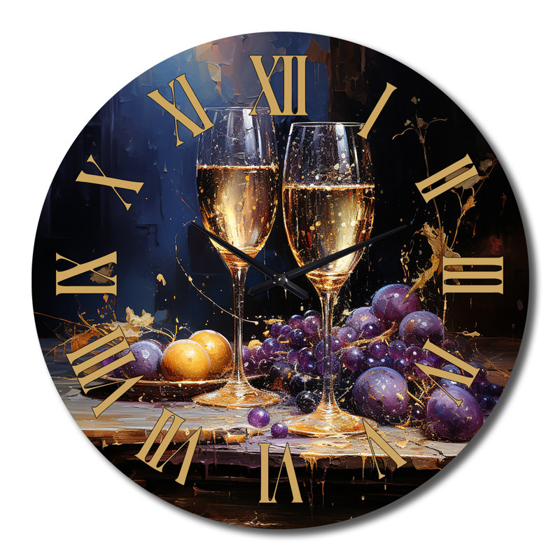 Horloge murale - Célébration de Noël champagne II, Très grand