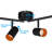 LED Adjustable 4-Head Ceiling Track Spotlight Dimmable, 5 Color Temperatures Selectable-105623030