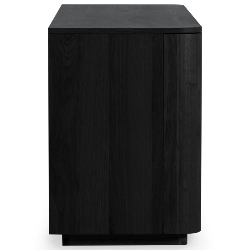 Liadonna 4 Door Wood Sideboard, Black