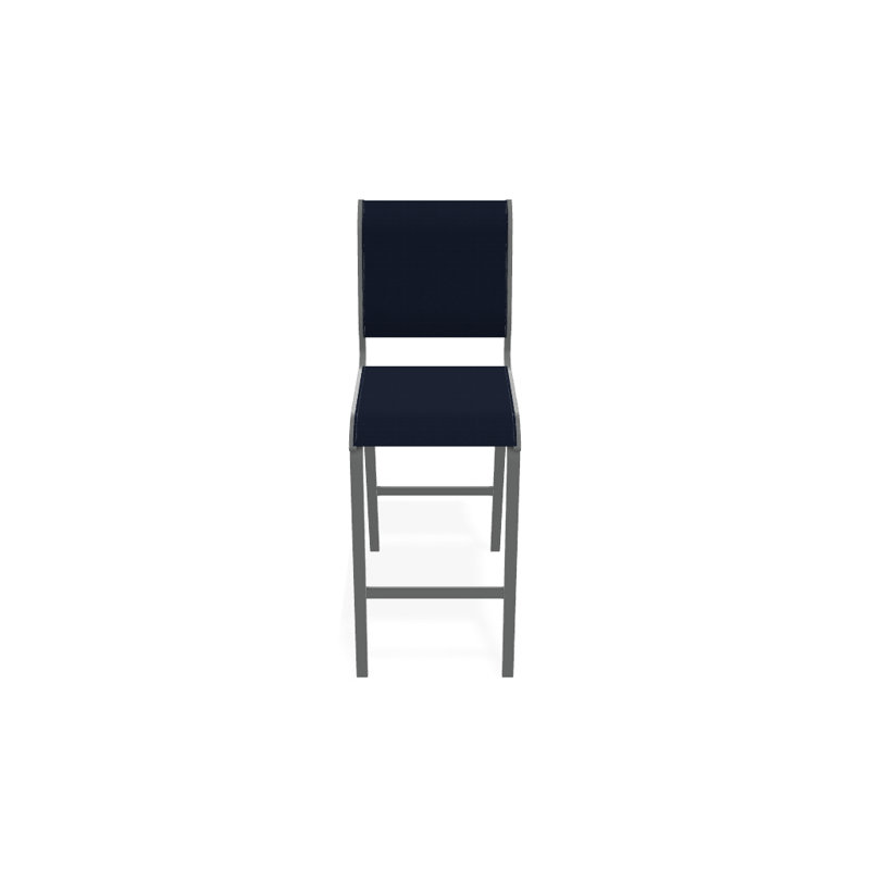 Tabouret de bar 29,5 po Holna, Bleu marine 13D Sunbrella®, Graphite texturé