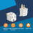3 Prong to 2 Prong Outlet Plug Adapter Grounding Converter Socket 4 Pack