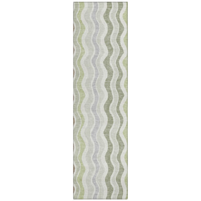 Machine Washable Indoor/Outdoor Adalaide ACN2342 Stripes Rug