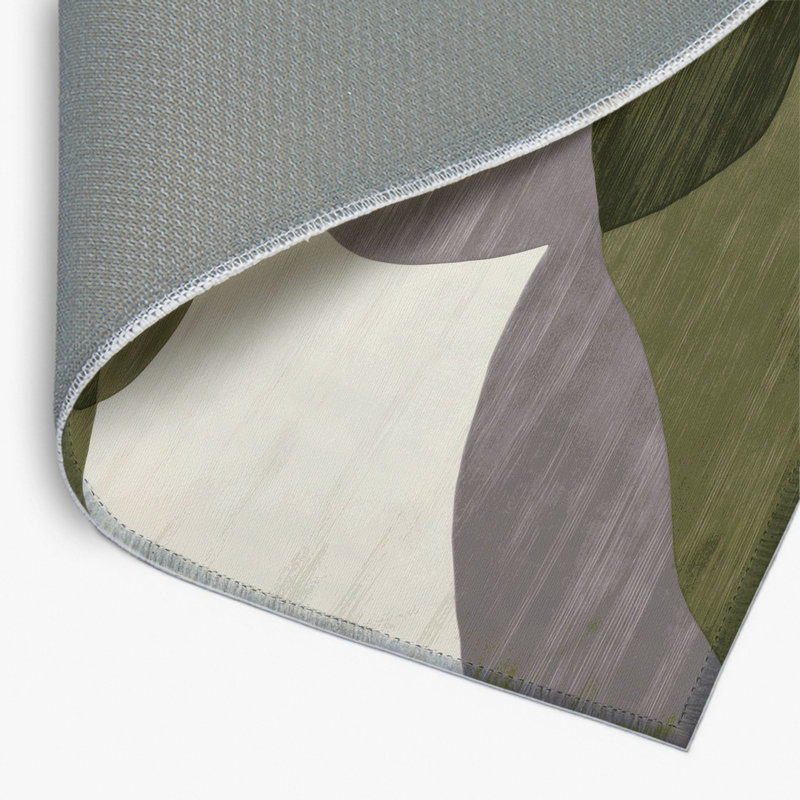 Tapis intérieur et extérieur gris Watercolor, Rectangle 4pi x 6 pi